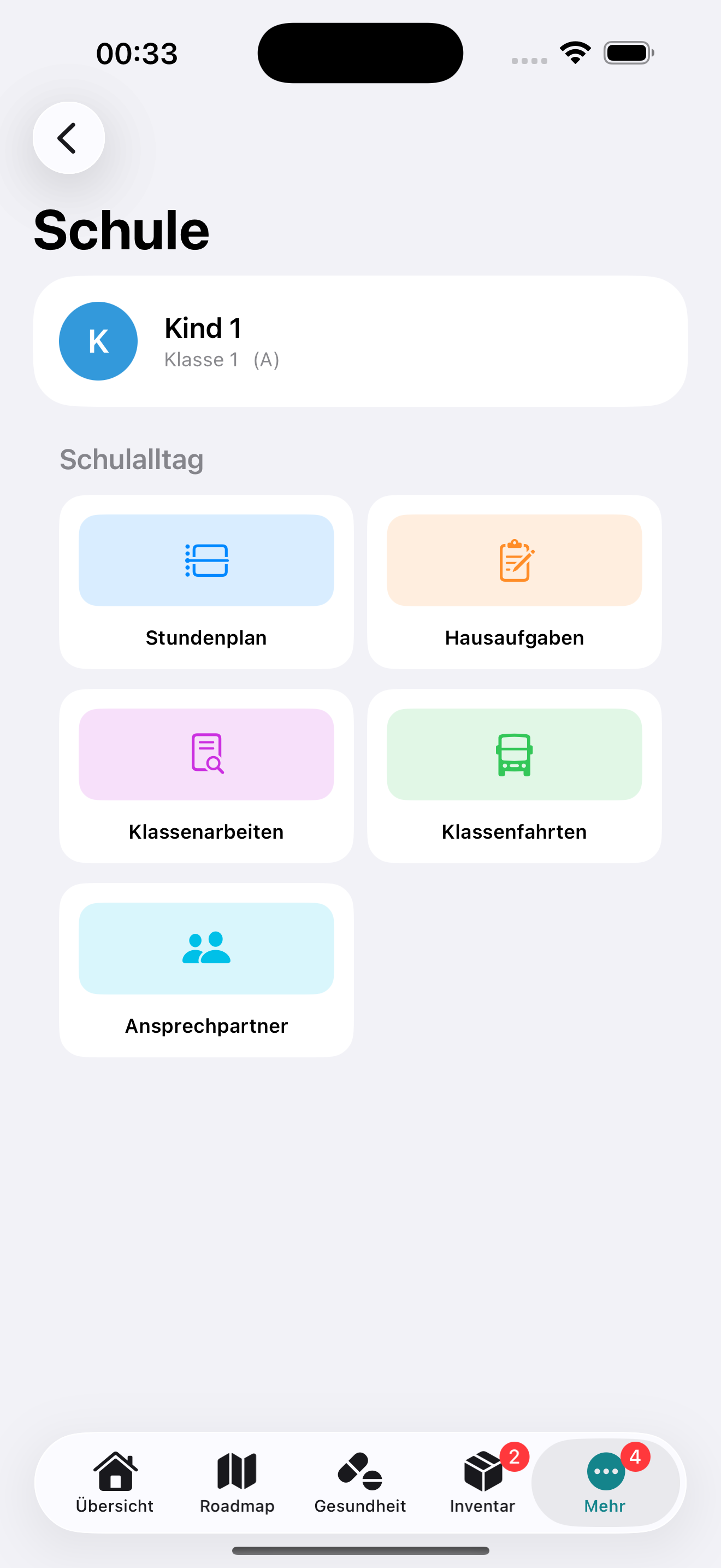 Screenshot: Schulalltag