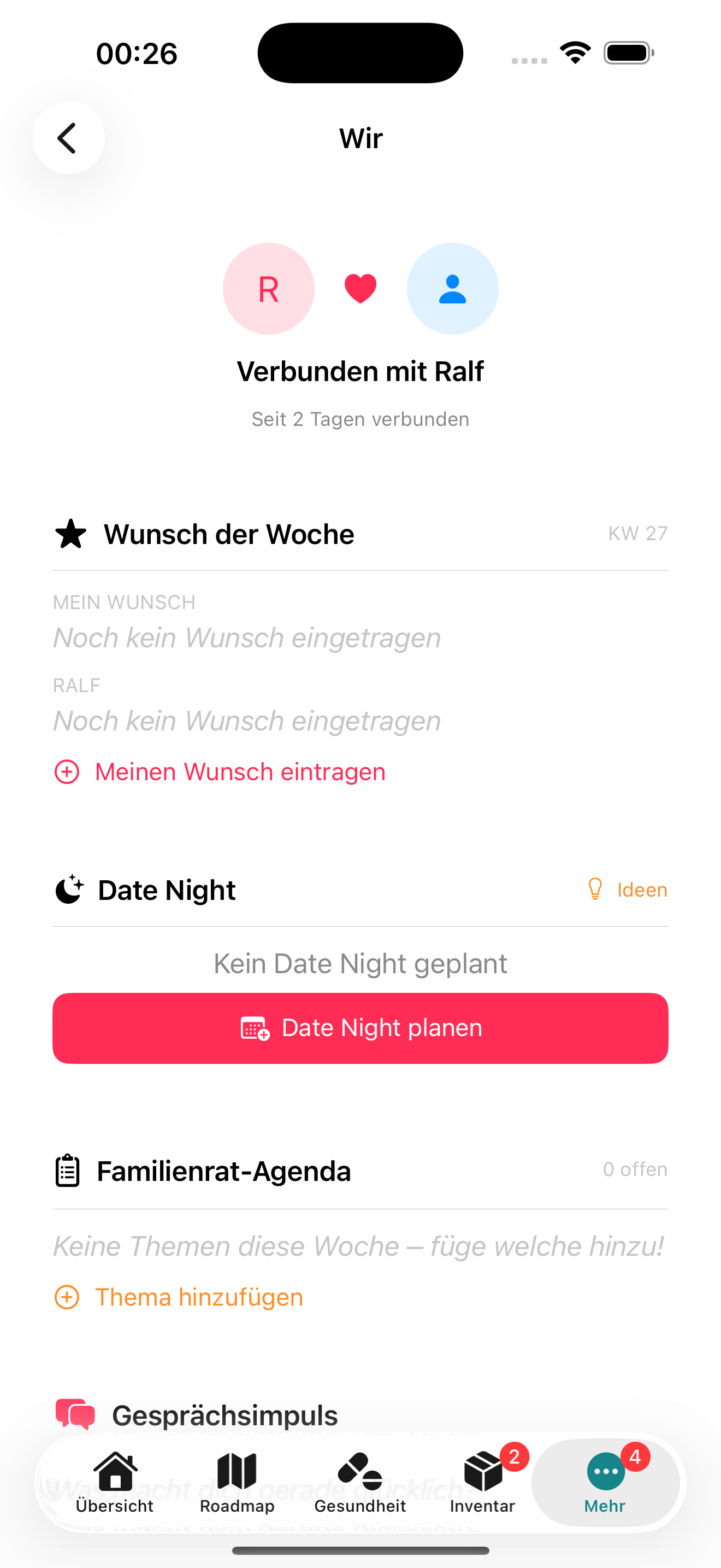Screenshot: Wir-Feature
