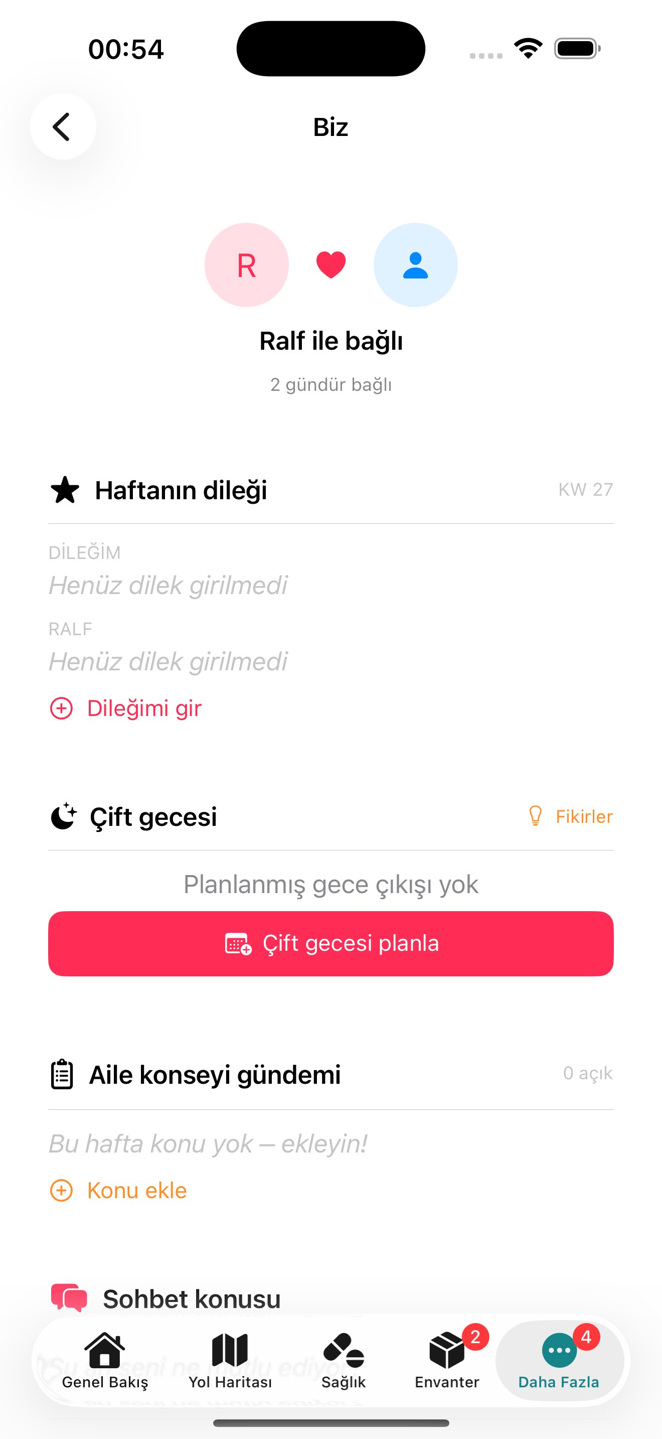 Ekran görüntüsü: Birlikte özelliği